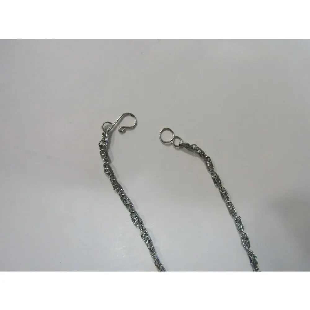 Green Marble Silver Tone Tear‎ Drop Statement Bead Neckalace Boho Cottagecore